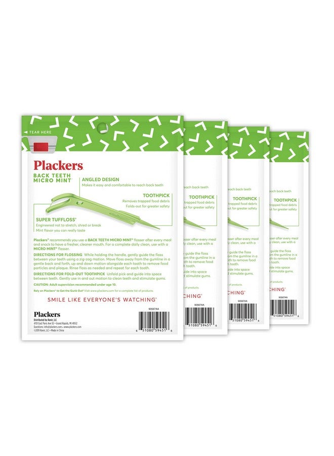بلاكرز خيط تنظيف الأسنان بلاكرز باك تيث مايكرو مينت، بنكهة النعناع اللذيذة، يوفر سهولة الوصول إلى الأسنان الخلفية، مع أداة حماية مدمجة، وسهولة التخزين، 75 قطعة، عبوة من 4 قطع - Image 5