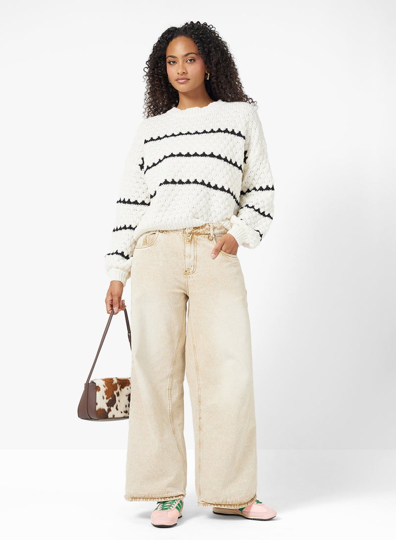 Ginger Textured Monochrome Sweater - Image 4