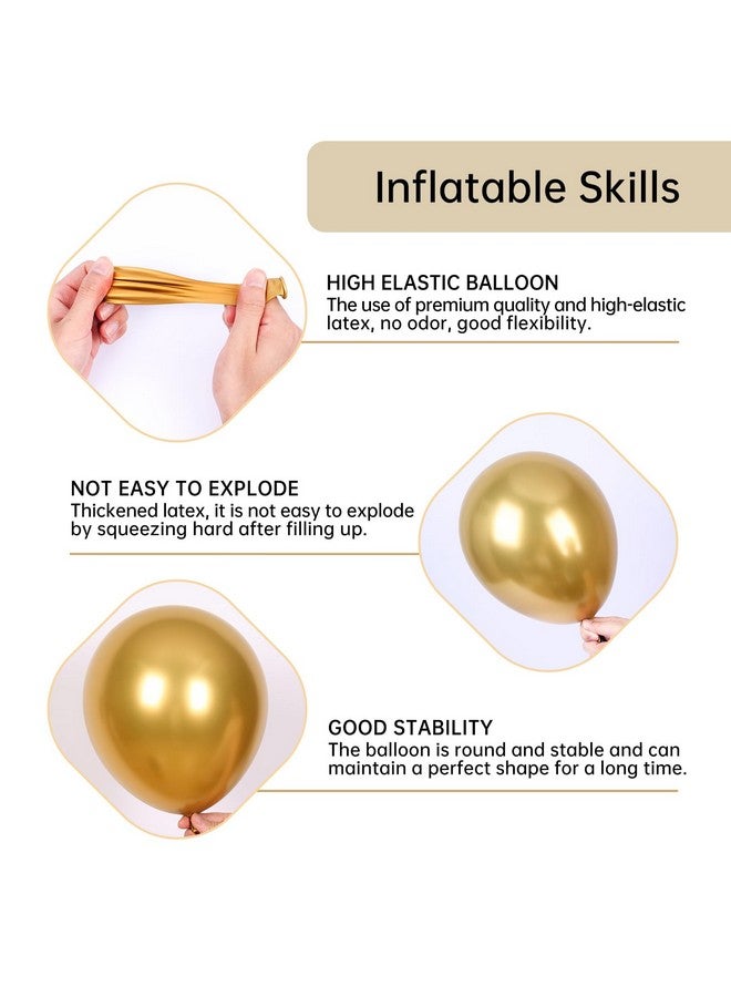 RUBFAC 140pcs Black and Gold Balloons, Black Metallic Gold Confetti Star Latex Balloons 5 10 12 18 Inch for 2025 Graduation Class Decorations Birthday Retirement Wedding Anniversary Party Decorations - Image 4