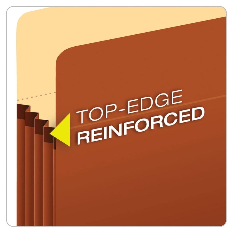 Pendaflex Expanding File Pockets, Letter Size, 5.25" Expansion, Reinforced with DuPont™ Tyvek® Material, Letter Size, Redrope, 10 Per Box (1534G-OX) - Image 4