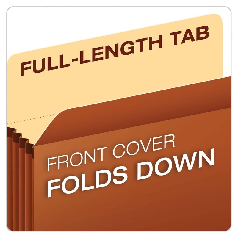 Pendaflex Expanding File Pockets, Letter Size, 5.25" Expansion, Reinforced with DuPont™ Tyvek® Material, Letter Size, Redrope, 10 Per Box (1534G-OX) - Image 5