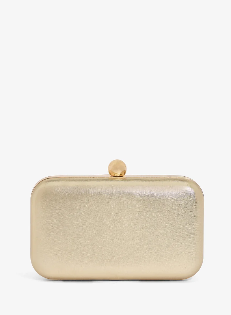 Metallic Gold Classic Clutch