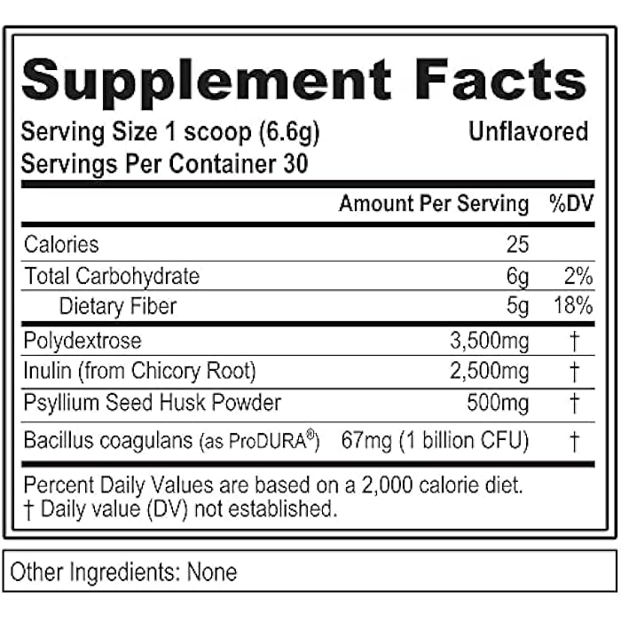 Evlution Nutrition FiberMode - Fiber + Probiotic Powder - Digestive Health & Immune Support - 1bil CFU Probiotics + 5g Fiber - Gluten Free & Vegan - Unflavored - Dietary Supplement - 30 Servings - Image 2