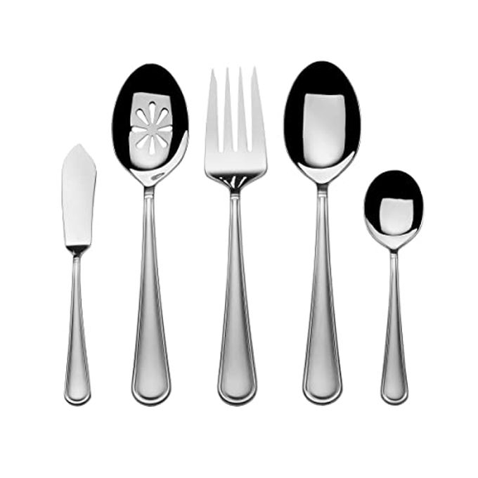 Mikasa , Virtuoso Frost Flatware Service for 12, 65 Piece Set, 18/10 Stainless Steel, Silverware Set with Serving Utensils - Image 2