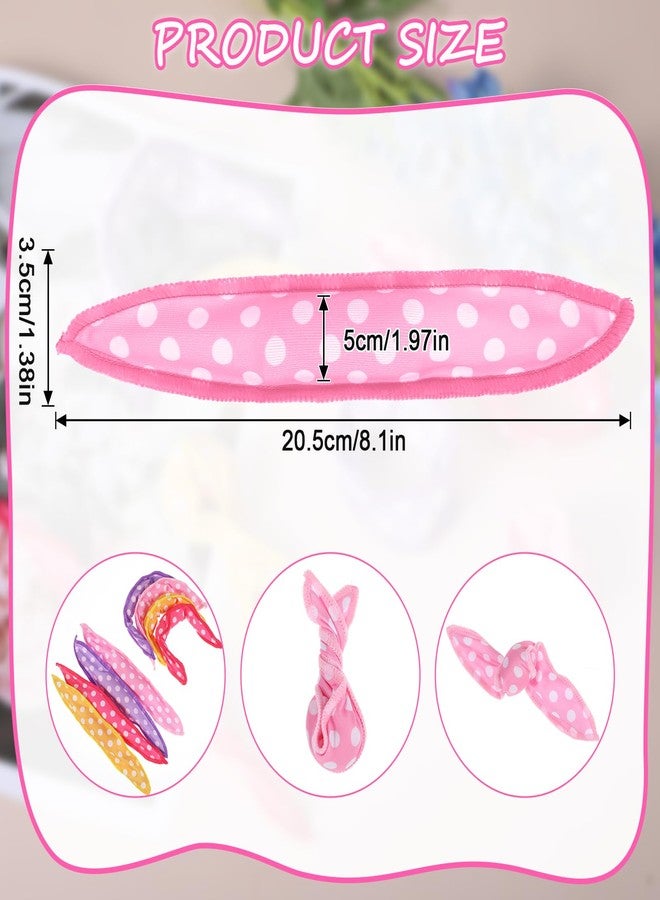 oruola أورولا 8 قطع أسطوانات وسادة للشعر، 8.1 × 1.38 إنش لفات وسادة، أسطوانات وسادة إسفنجية ناعمة للشعر الطويل والقصير والسميك والرقيق لفات حلزونية لتصفيف الشعر (4 ألوان) - Image 3