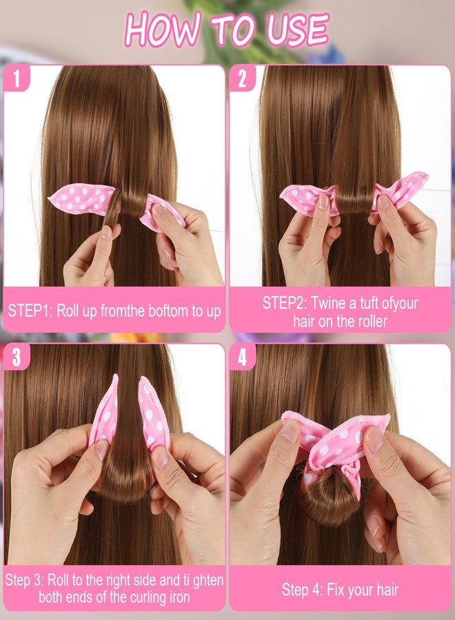 oruola أورولا 8 قطع أسطوانات وسادة للشعر، 8.1 × 1.38 إنش لفات وسادة، أسطوانات وسادة إسفنجية ناعمة للشعر الطويل والقصير والسميك والرقيق لفات حلزونية لتصفيف الشعر (4 ألوان) - Image 4