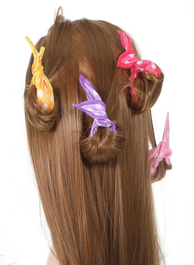 oruola أورولا 8 قطع أسطوانات وسادة للشعر، 8.1 × 1.38 إنش لفات وسادة، أسطوانات وسادة إسفنجية ناعمة للشعر الطويل والقصير والسميك والرقيق لفات حلزونية لتصفيف الشعر (4 ألوان) - Image 5