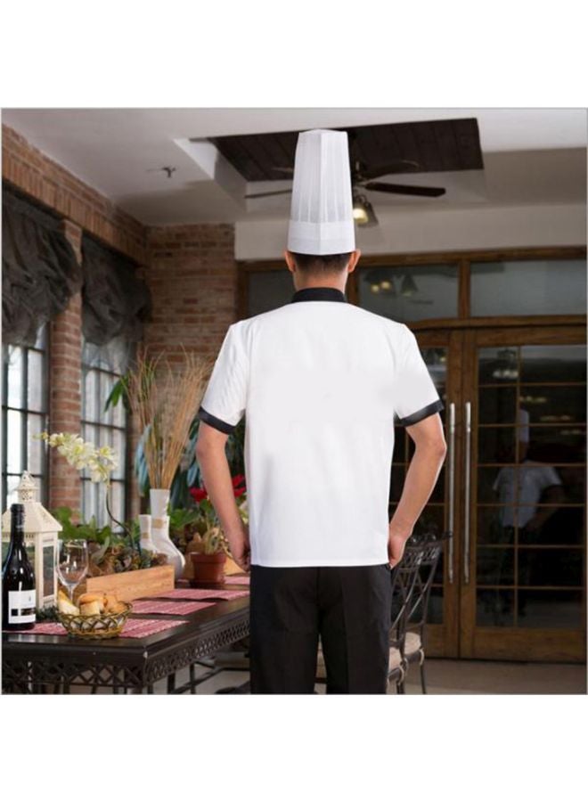 NIBEMINENT Pocket Detailed Chef Coat White/Black  - Image 5