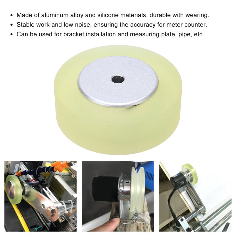 Length Measurement Rolling Encoder - Robust Aluminium Alloy Silicone Structure for Stable Speed Position Tracking, Versatile Counting Installations - Image 3