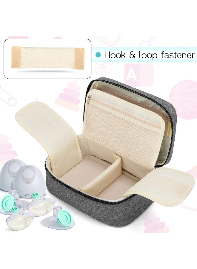 BAFASO Wearable Breast Pump Bag Compatible with Elvie and Momcozy Breast Pump, Case for Wearable Breast Pump and Extra Parts (Patent Pending), Gray - Image 4