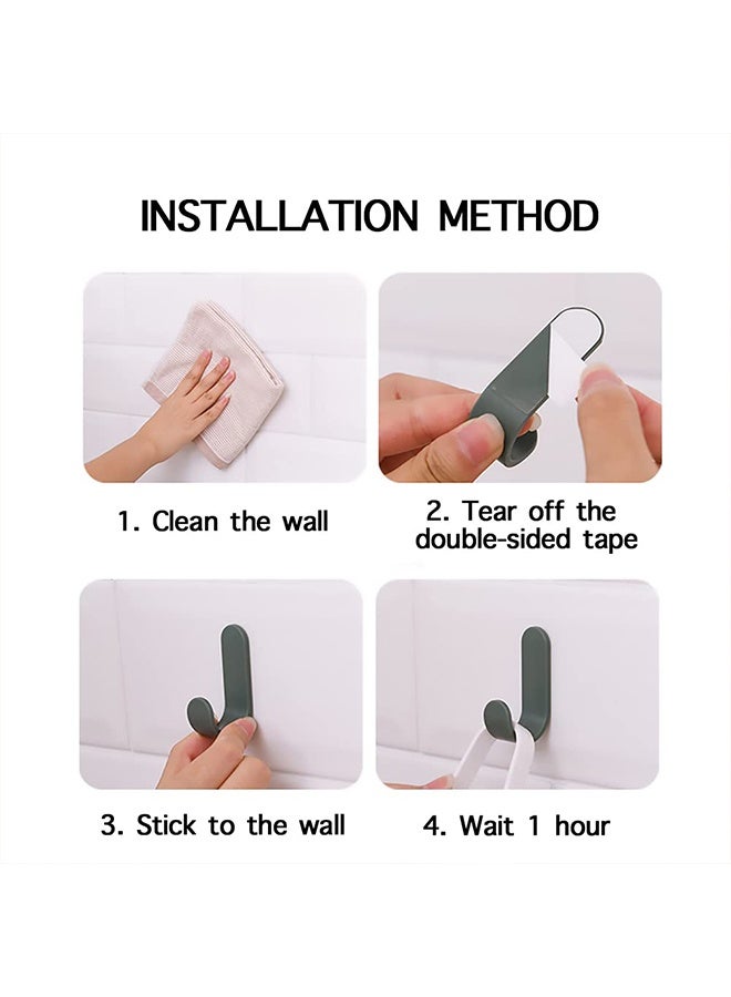 Adhesive Hooks Utility Wall Hooks Key Hooks for Wall Decorative Key Holder Rack Self Adhesive Wall Hooks for Towels, Hats, Shower, Kitchen, Living Room, Office(6 Pcs) - Image 4