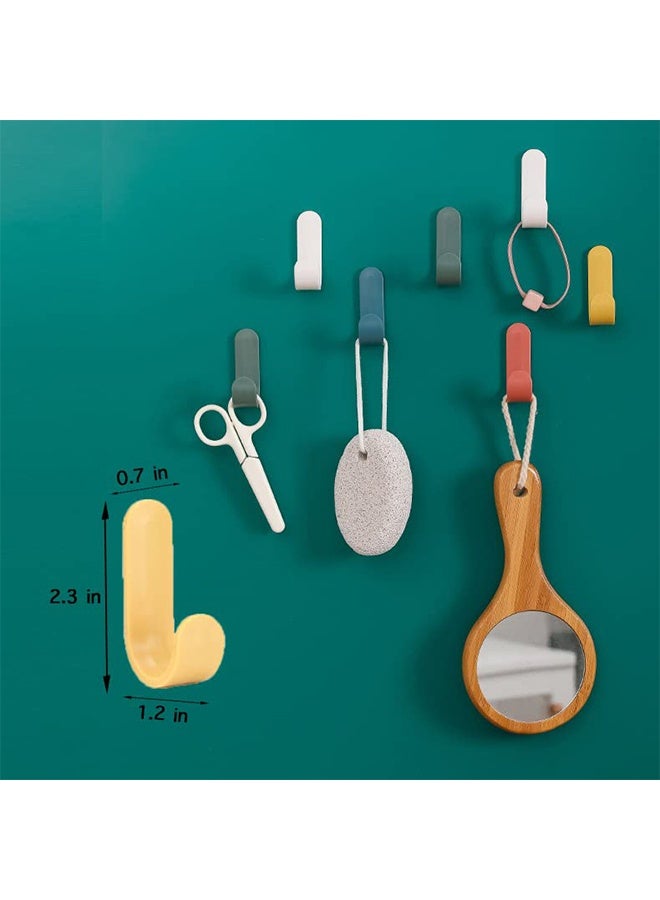 Adhesive Hooks Utility Wall Hooks Key Hooks for Wall Decorative Key Holder Rack Self Adhesive Wall Hooks for Towels, Hats, Shower, Kitchen, Living Room, Office(6 Pcs) - Image 3