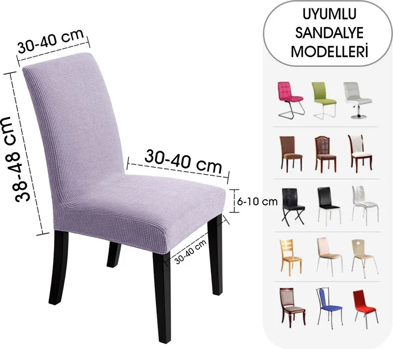 Faiend Liski Esenk Chair Cover Square pattern Stretch Elastic Mutak Chair Cover 1-pc gray color