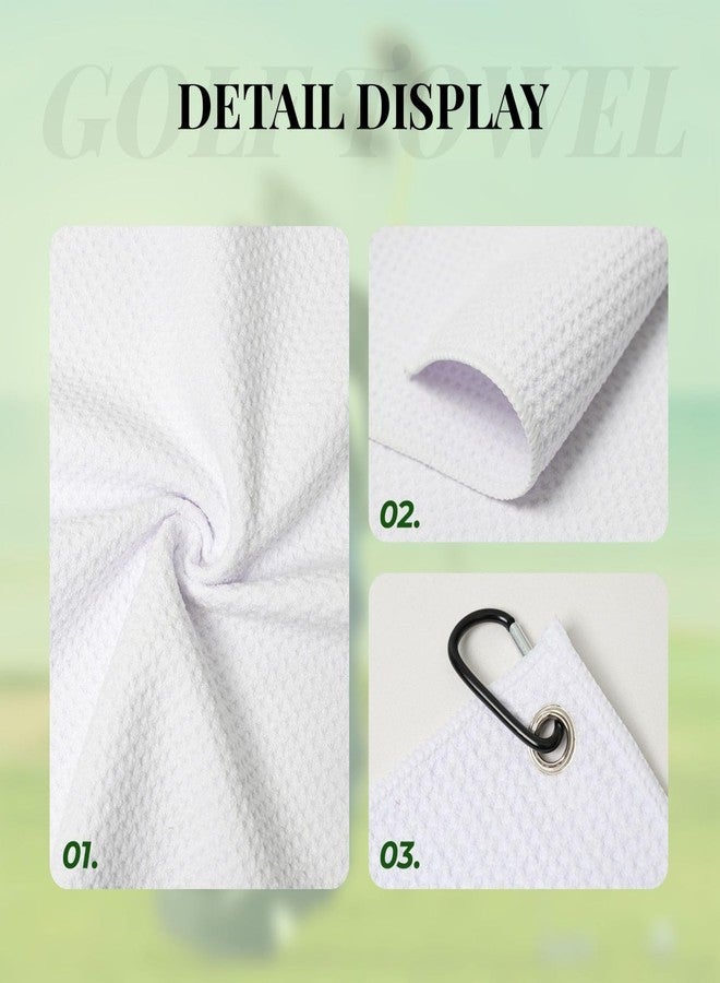 FATTTYCY Black and White American Flag Golf Towel for Golf Bags with Clip - Image 3