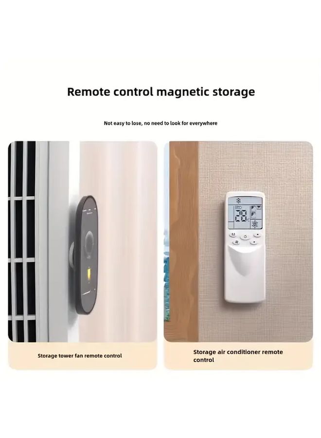Magnetic Remote Control Holder 6 Pcs Invisible Wall Mount for Home Appliances Plug In Storage Frameless Hanging Decor Without Nails Easy To Install - Image 5