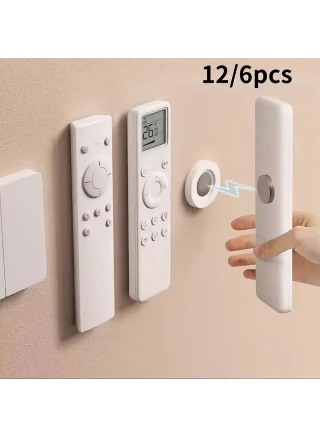 Magnetic Remote Control Holder 6 Pcs Invisible Wall Mount for Home Appliances Plug In Storage Frameless Hanging Decor Without Nails Easy To Install - Image 1