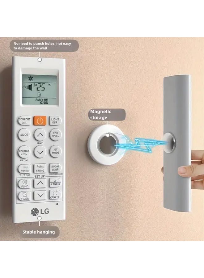 Magnetic Remote Control Holder 6 Pcs Invisible Wall Mount for Home Appliances Plug In Storage Frameless Hanging Decor Without Nails Easy To Install - Image 2