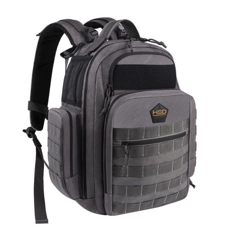 HighSpeedDaddy Tactical Diaper Bag Backpack with Diaper Changing Mat - Waterproof Military-Grade Baby Travel Bag - Spacious Design for Moms and Dads on the Go with Toddlers Baby Bag - Gunmetal Gray - Image 1