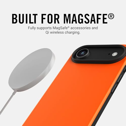 The Ridge Ridge Case Compatible with iPhone 17 AIR - Compatible with MAGSAFE & Wireless Charging, Aluminum Control Buttons, Dual-Layer Construction, TPU Bumper with Drop Protection (Basecamp Orange) - Image 3