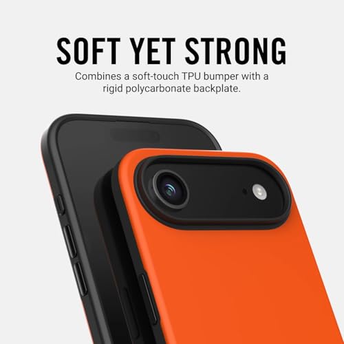 The Ridge Ridge Case Compatible with iPhone 17 AIR - Compatible with MAGSAFE & Wireless Charging, Aluminum Control Buttons, Dual-Layer Construction, TPU Bumper with Drop Protection (Basecamp Orange) - Image 5