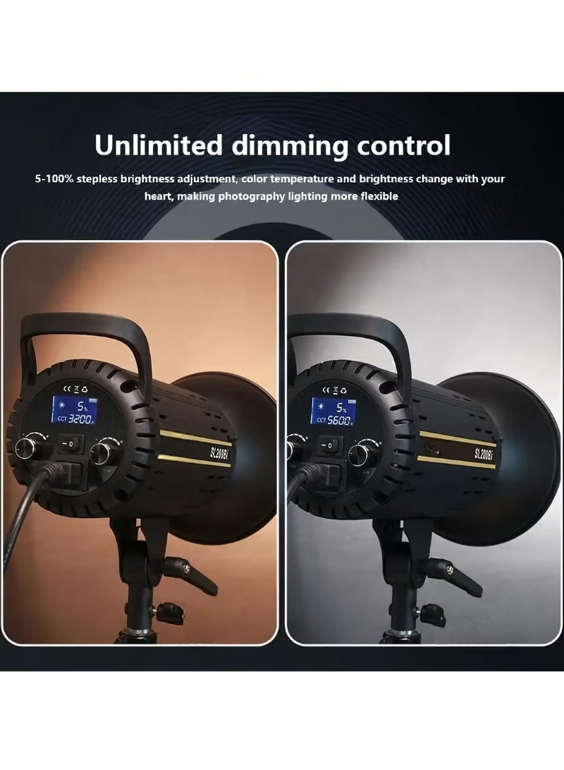 EVEREEN SL200D LED Photography Light, Professional Photo Studio Spotlight, Lightweight And Portable Strobe Light For Videography And Photography, (1pc, SL200D , 5600K)  - Image 3