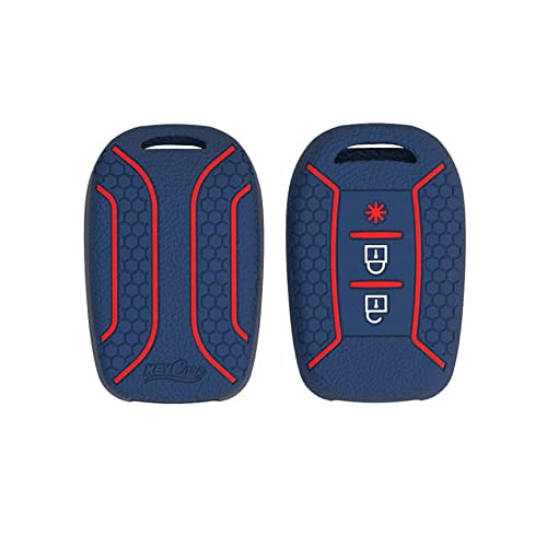 CARMATE Silicone Car Key Cover KC-62 Fit for Renault Duster 2020-Blue - Image 3