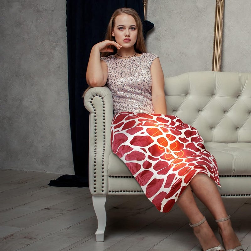 klarako بطانية كهربائية مدفأة ناعمة من الفلانيل، بطانيات شيربا فليس، بطانيات ناعمة وسريعة التسخين، مؤقت إيقاف تلقائي وحماية من السخونة الزائدة، بطانية دافئة شتوية للاستخدام على الأريكة، السرير، الأريكة (150X80CM) - Image 5