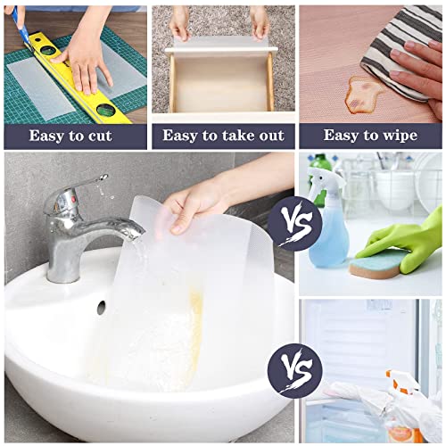 ElastPro (60 cm X 10 m) Transparent EVA Food Grade Washable Anti Slip Mat/Sheet for Fridge, Shelf Liner, Table, Kitchen Drawer mat (Diamond Texture, Transparent) - Image 3