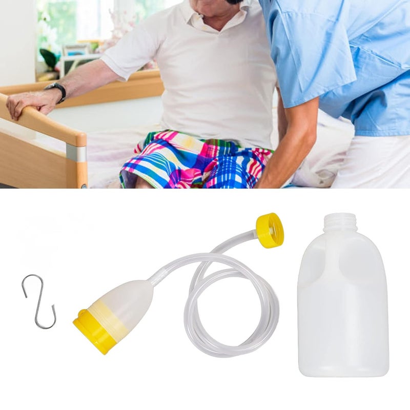 كلاراكو زجاجة بول، حاوية بول للرجال 90 سم أنبوب بول 1700 مل زجاجة بول كبيرة مع غطاء مزيل للروائح زجاجة بول للرجال - Image 3