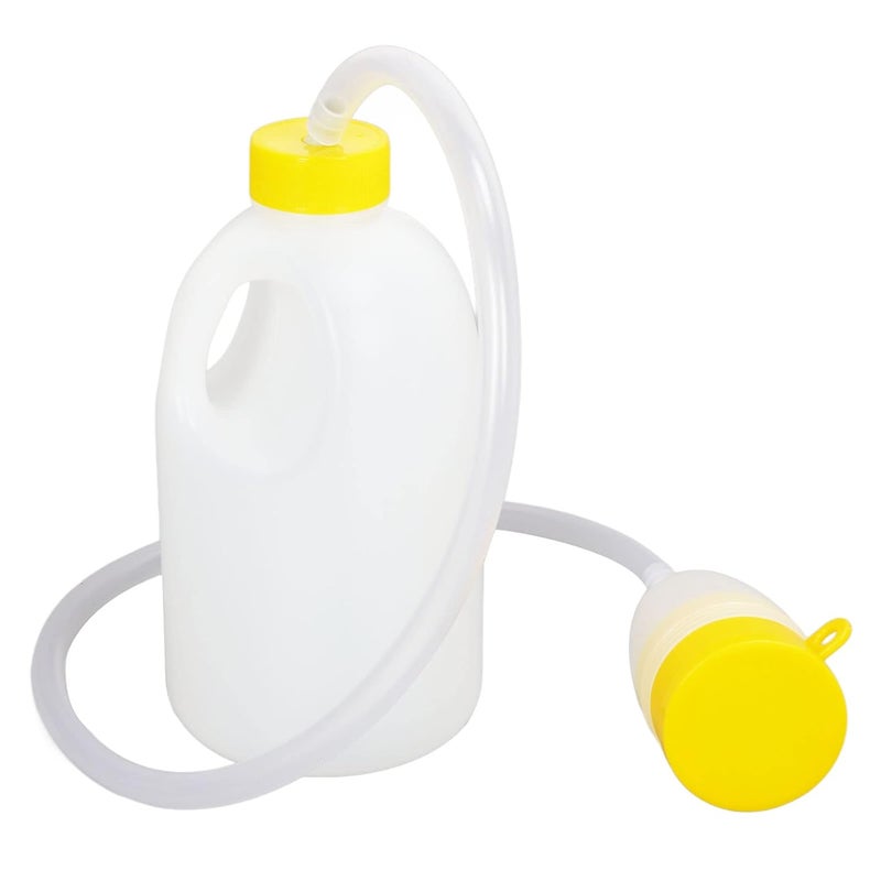 كلاراكو زجاجة بول، حاوية بول للرجال 90 سم أنبوب بول 1700 مل زجاجة بول كبيرة مع غطاء مزيل للروائح زجاجة بول للرجال - Image 1