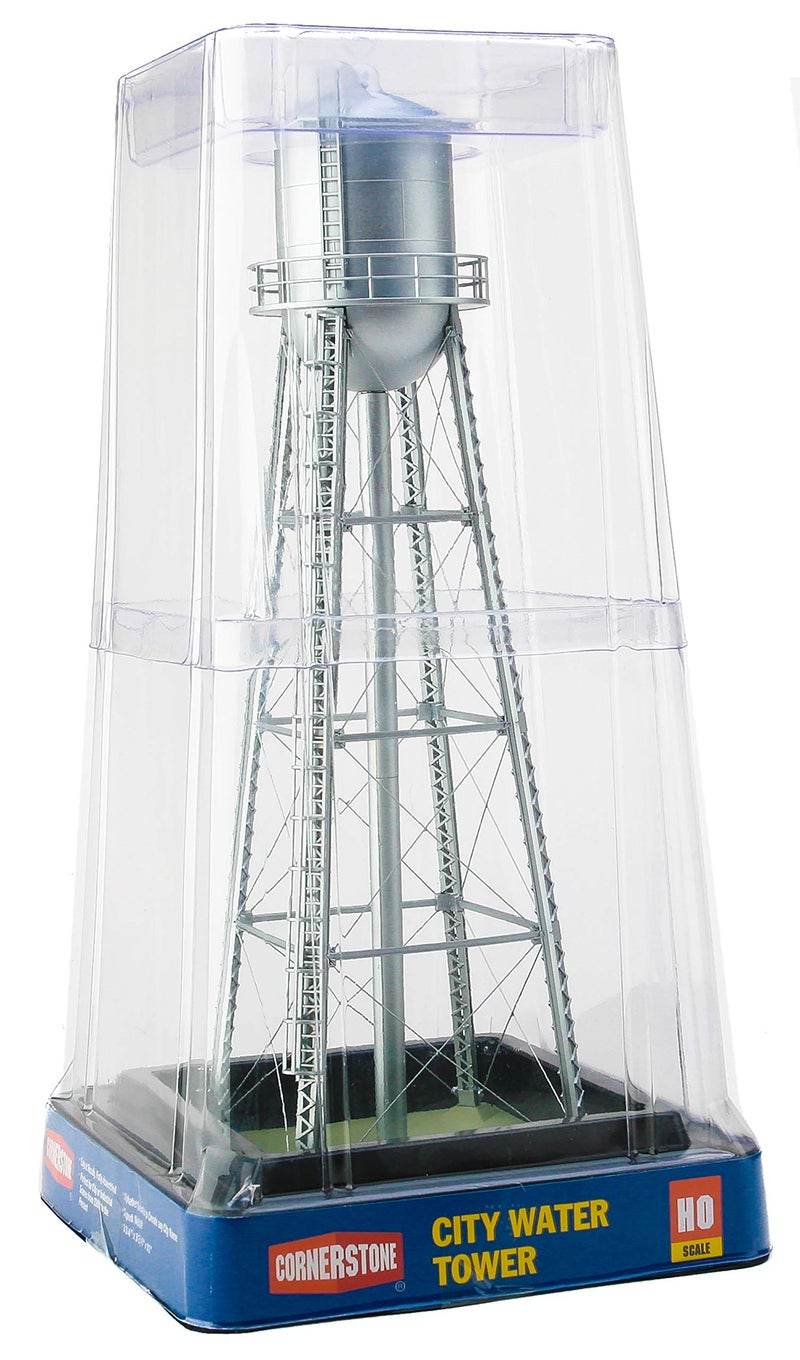 Walthers Cornerstone Series Built-ups HO Scale Model Series Built-Ups City Water Tower Silver, Model:933-2826 - Image 5