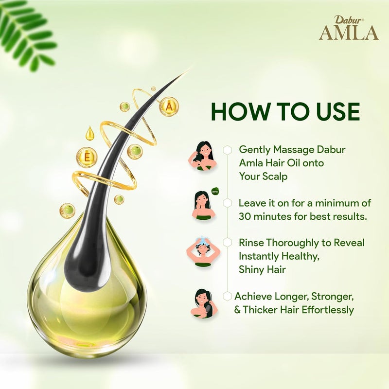 Dabur زيت شعر دابر أملاء 100 مل - عناية طبيعية لشعر قوي - Image 5