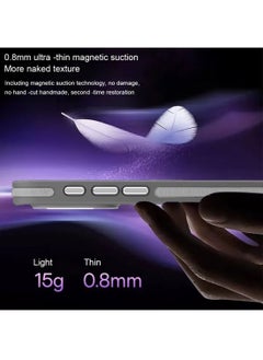 Techie Translucent Magsafe Back Cover Case with Raised Metal Camera Lens Protector for Apple iPhone 16 Pro - Military Grade Drop Protection, Anti-Fingerprint and Anti-Yellowing – Matte Grey  - Image 5