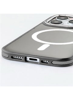 Techie Translucent Magsafe Back Cover Case with Raised Metal Camera Lens Protector for Apple iPhone 16 Pro - Military Grade Drop Protection, Anti-Fingerprint and Anti-Yellowing – Matte Grey  - Image 3