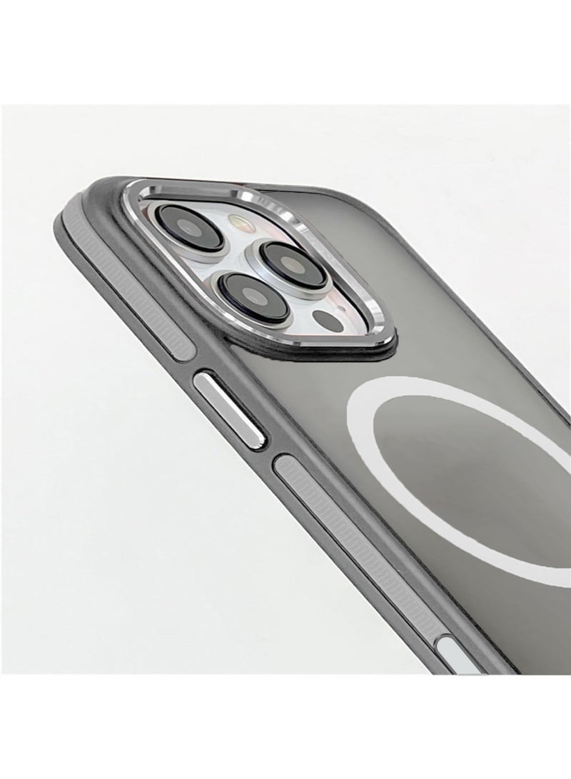 Techie Translucent Magsafe Back Cover Case with Raised Metal Camera Lens Protector for Apple iPhone 16 Pro - Military Grade Drop Protection, Anti-Fingerprint and Anti-Yellowing – Matte Grey  - Image 2
