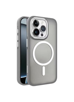 Techie Translucent Magsafe Back Cover Case with Raised Metal Camera Lens Protector for Apple iPhone 16 Pro - Military Grade Drop Protection, Anti-Fingerprint and Anti-Yellowing – Matte Grey  - Image 1