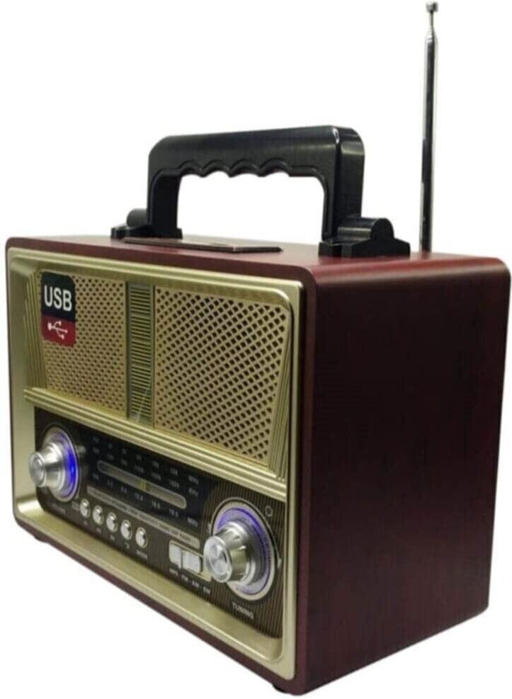 M-115 Portable Vintage Shortwave Radio with Bluetooth Speaker Rechargeable Battery - Image 5