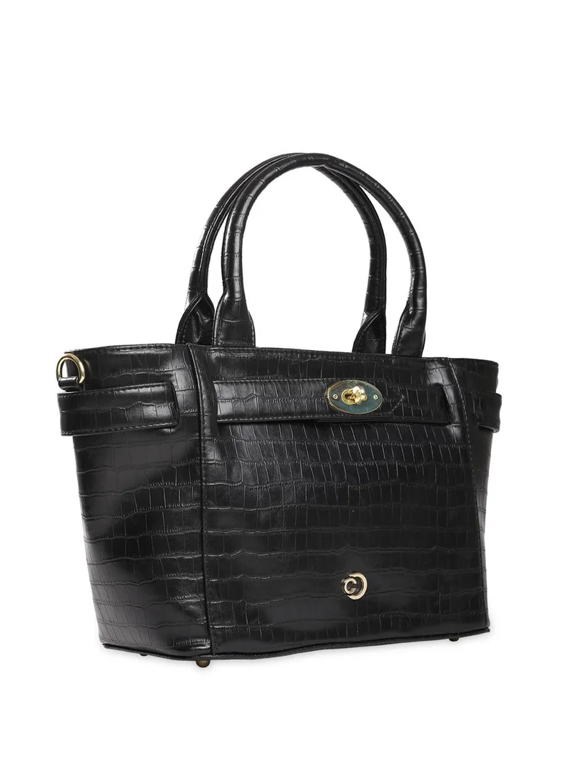 CAPRESE TREZA SATCHEL MEDIUM BLACK
