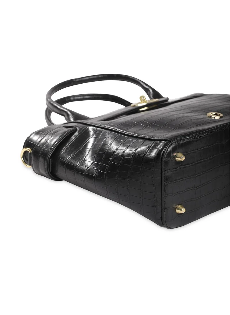 CAPRESE TREZA SATCHEL MEDIUM BLACK
