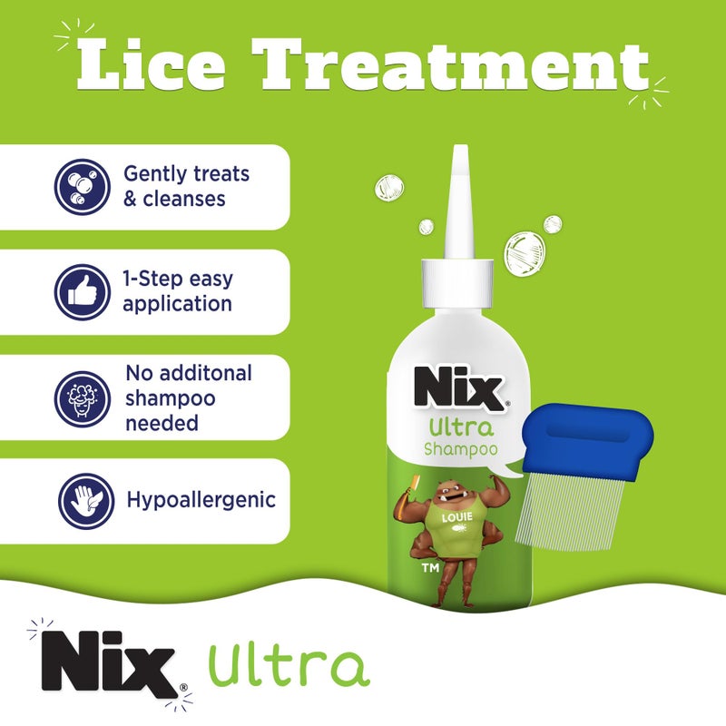 Nix Ultra Superlice Treatment, All-in-One Shampoo, 4 Fl Oz & Lice Removal Comb - Image 4