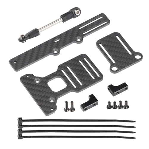 ZMHOBBY Carbon Fiber 110 LCG Chassis and Links Kit Capra Battery on Axle Servo Mount Chassis Brace Power Wagon Cab Body Mount BOA Servo Mount - Image 1
