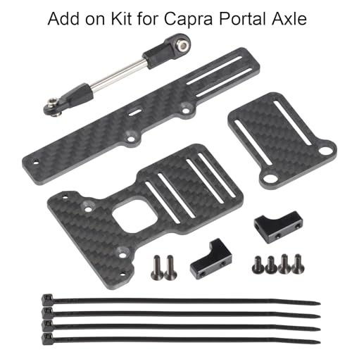 ZMHOBBY Carbon Fiber 110 LCG Chassis and Links Kit Capra Battery on Axle Servo Mount Chassis Brace Power Wagon Cab Body Mount BOA Servo Mount - Image 5