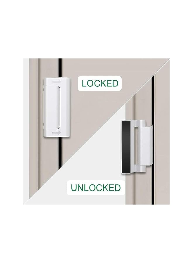 PROMASS Home Security Door Lock, Childproof Door Reinforcement Lock with 3" Stop Withstand 800 lbs for Inward Swinging Door, Upgrade Night Lock to Defend Your Home 3 Inch Silver,Guard Bedroom Patio, 2 Pack - Image 4