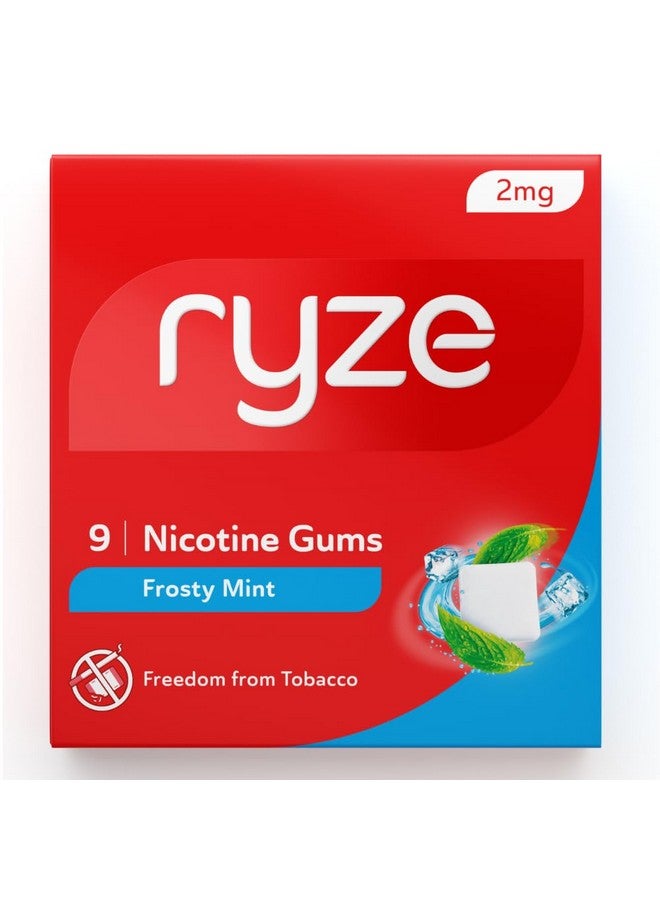 Ryze علكة نيكوتين RYZE 2 ملغ | عبوة من 15 (135 علكة) | نعناع مثلج | الحرية من التدخين والتبغ | سهلة على الحلق | معتمدة من منظمة الصحة العالمية وإدارة الغذاء والدواء | خالية من السكر | تبييض الأسنان - Image 1