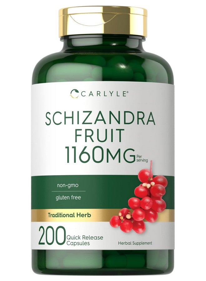 Carlyle Schisandra Supplement 1160 mg | 200 Capsules | Berry Fruit Extract | Non-GMO and Gluten Free - Image 1