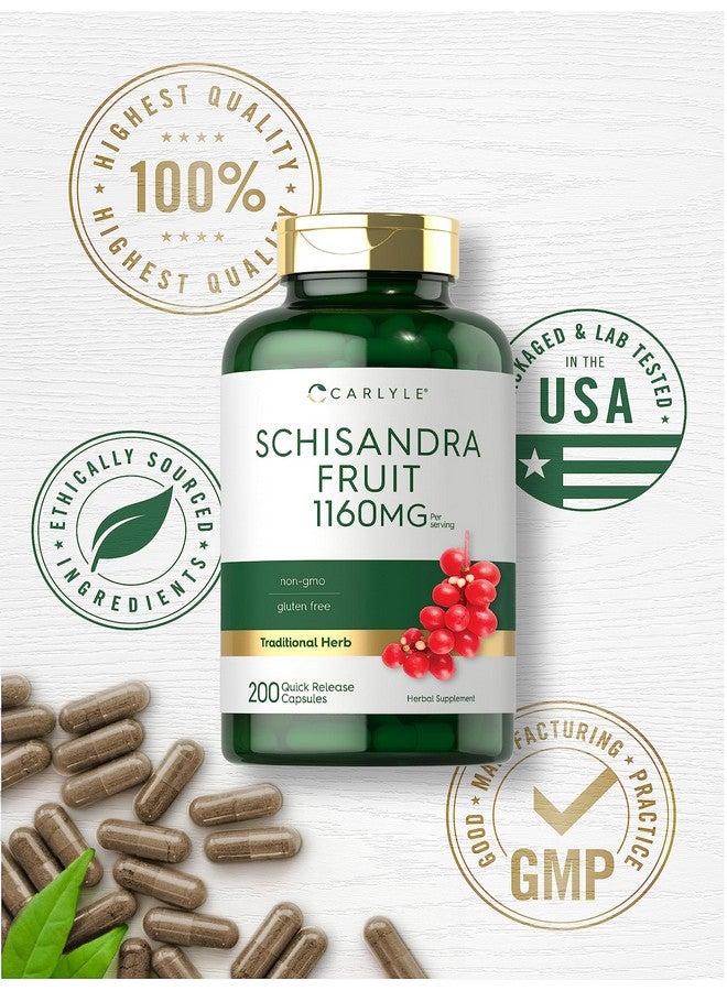 Carlyle Schisandra Supplement 1160 mg | 200 Capsules | Berry Fruit Extract | Non-GMO and Gluten Free - Image 5