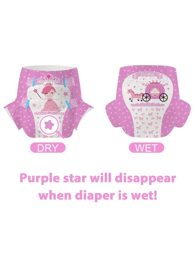 CutiePlusU Adult Diapers 10 Pieces, Disposable Incontinence Briefs with Tabs for Women and Men, Maximum Overnight Absorbency- Little Princess (Medium 28"-38") - Image 5