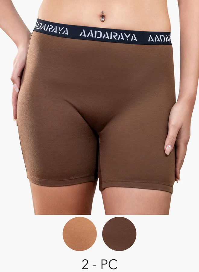 Aadaraya Set of 2 - Aadaraya Light Control Tummy & Thigh Slimming Shapewear Briefs