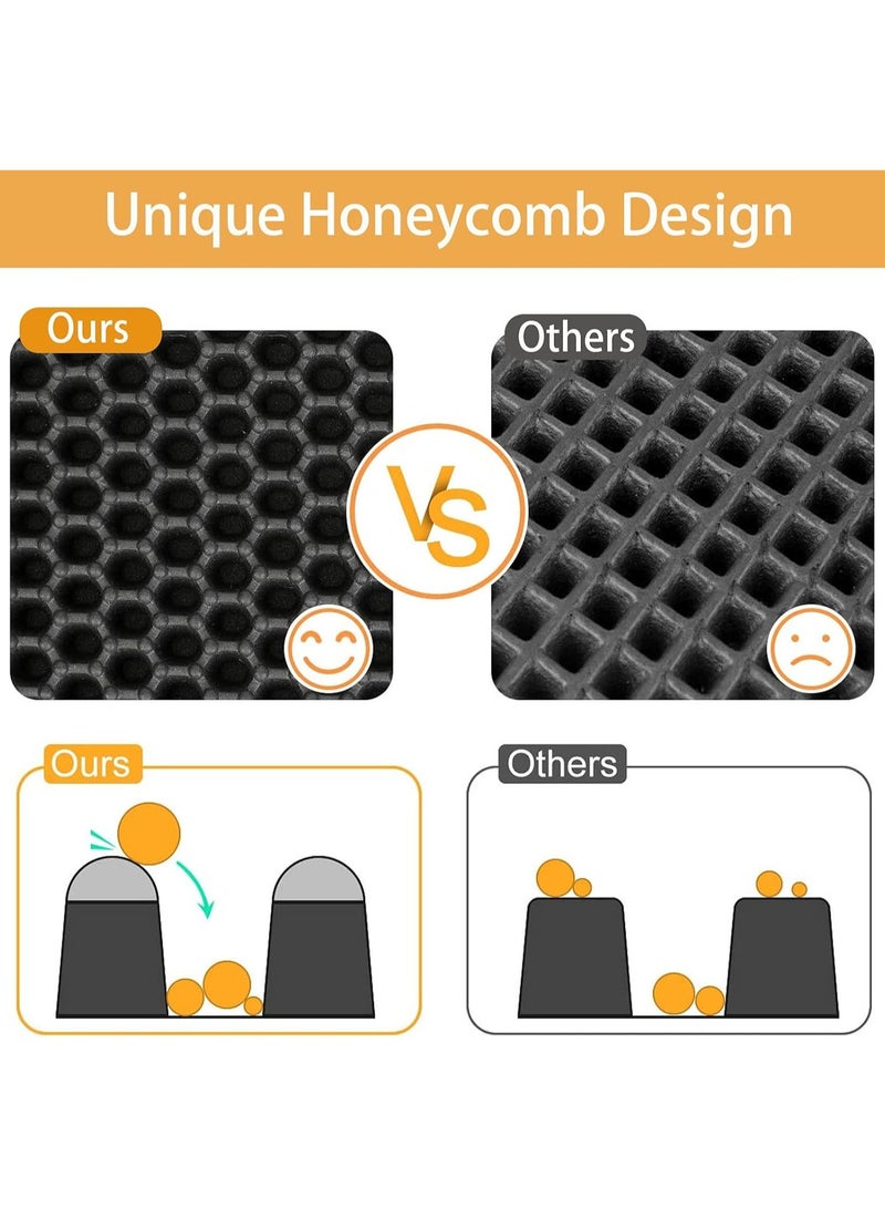 Cat Litter Mat 55x75cm Litter Trapping Mat For Cat Sand Litter Box Honeycomb Double Layer Design Waterproof Litter Mat Washable Pet Bed - Image 3