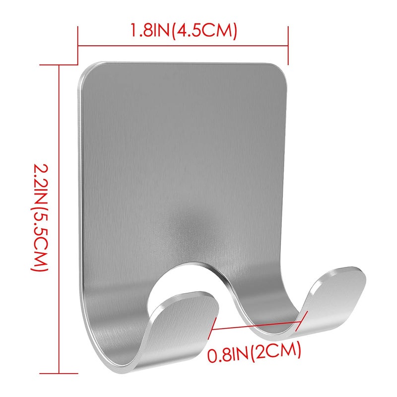 Linkidea 2 Pack Wall Mount Razor Holder for Shower, Self Adhesive Shaver Hooks, Stainless Steel Sticky Hanger Compatible Gillette with Venus Platinum, Fusion 5 Proshield, Mach 3 Classic (Silver) - Image 3